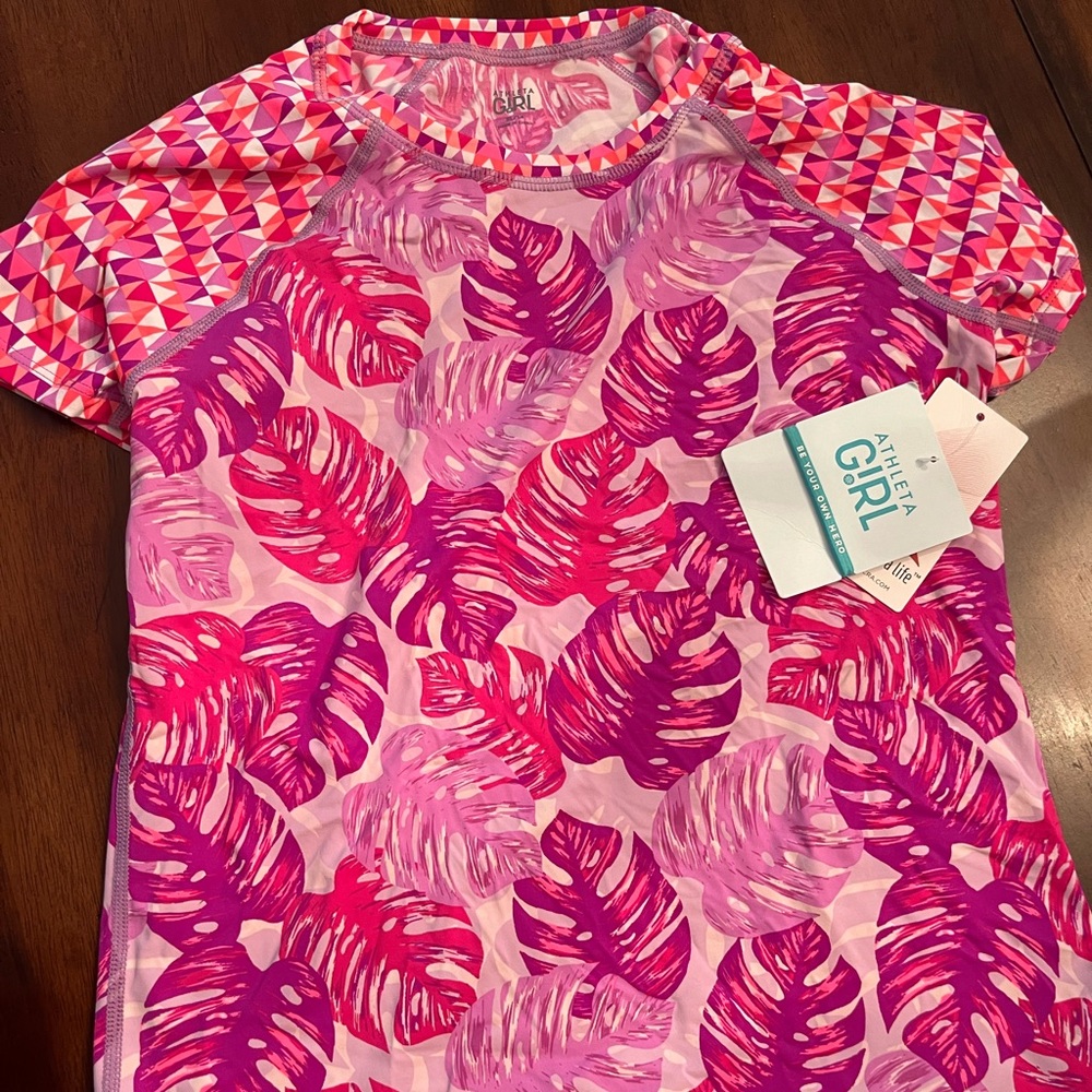 Athlete Girl Splash Rashguard. Size 14/XL.